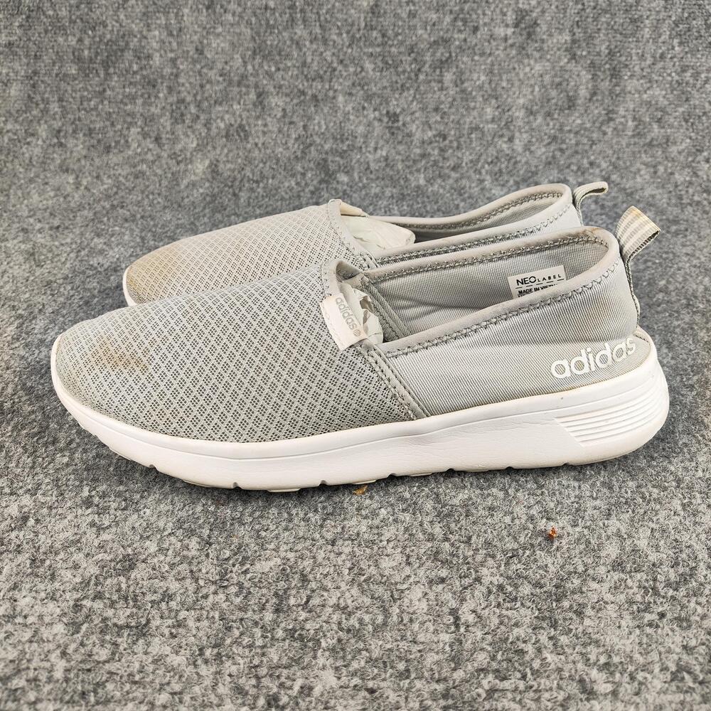 Adidas Neo Cloudfoam Slip-On Shoes Womens Size 9 Gray Walking Sneakers F98373